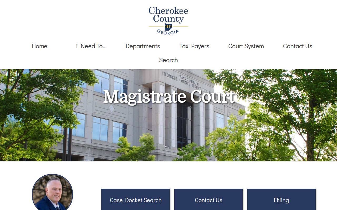Cherokee County warrant records Magistrate Court page