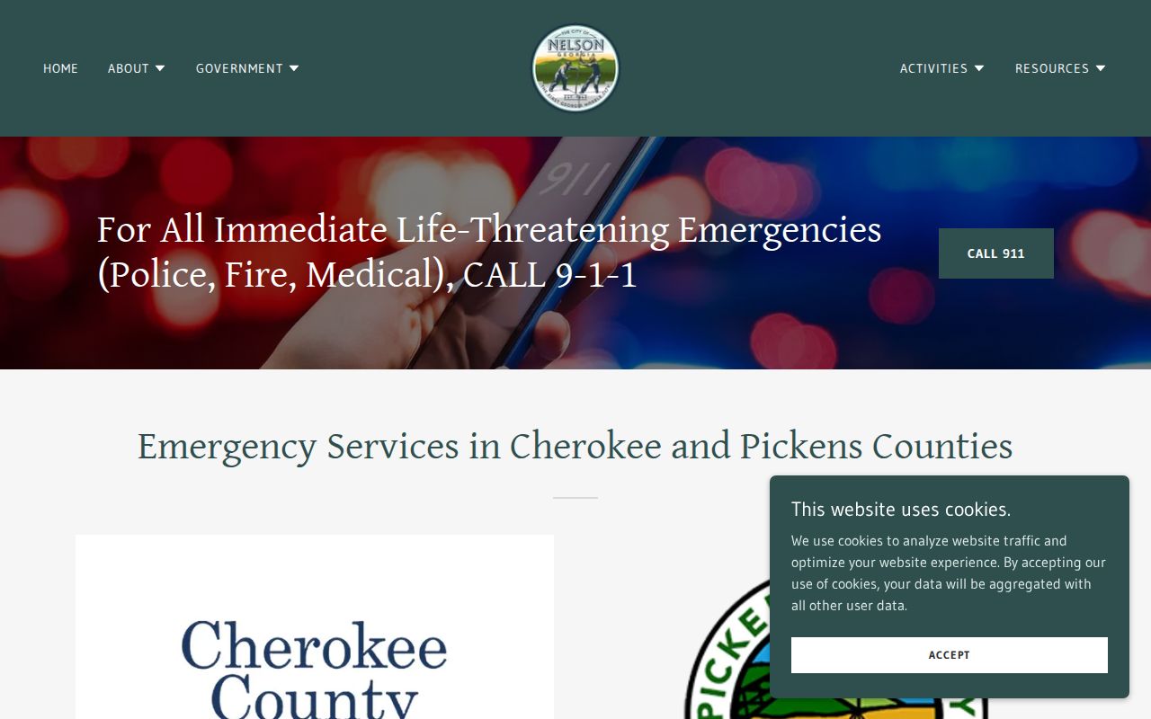 Nelson two-county Cherokee municipal warrant routing